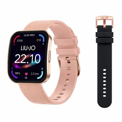 Liu Jo SWLJ214 Smartwatch Voice Curved rosa con doppio cinturino nero