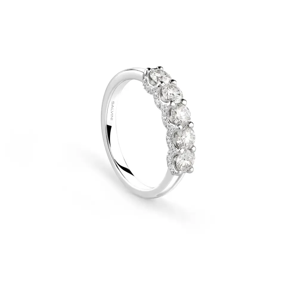 Salvini Damiani Linea ETEREA - Anello Veretta in oro bianco con diamanti ct. 1.00 Salvini Damiani Linea ETEREA - Anello Veretta in oro bianco con diamanti ct. 1.00