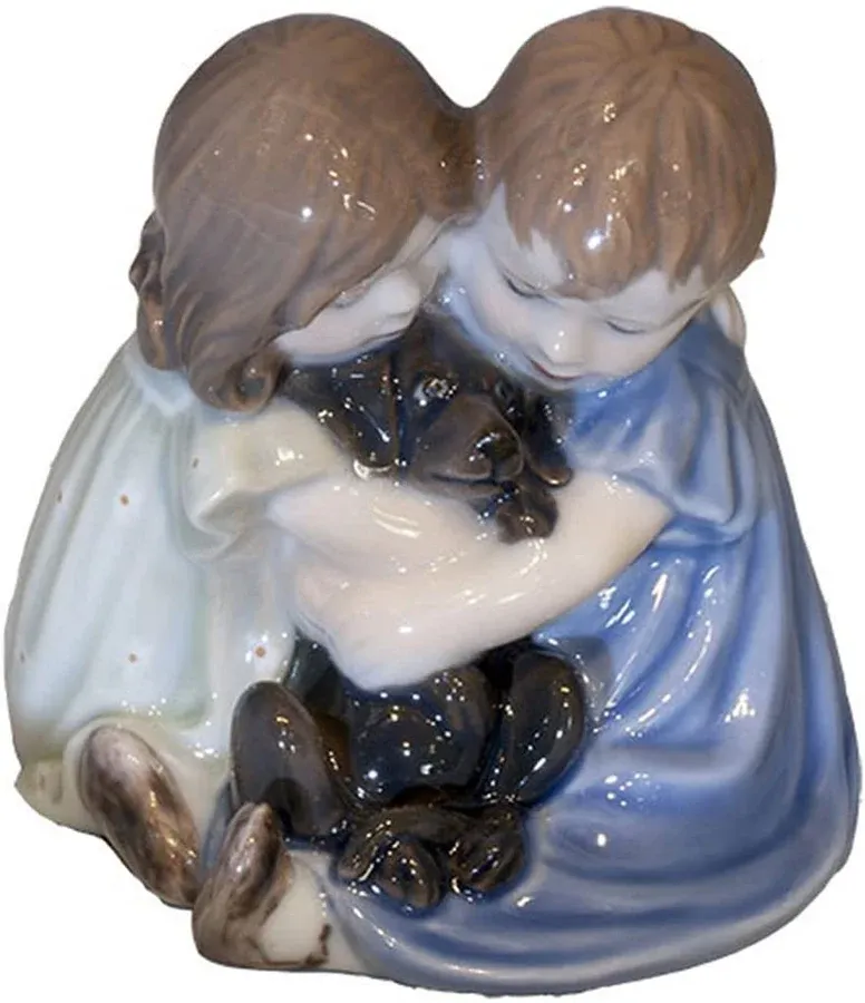 Royal Copenhagen Statuina Bimbi con cagnolino Royal Copenhagen Statuina Bimbi con cagnolino