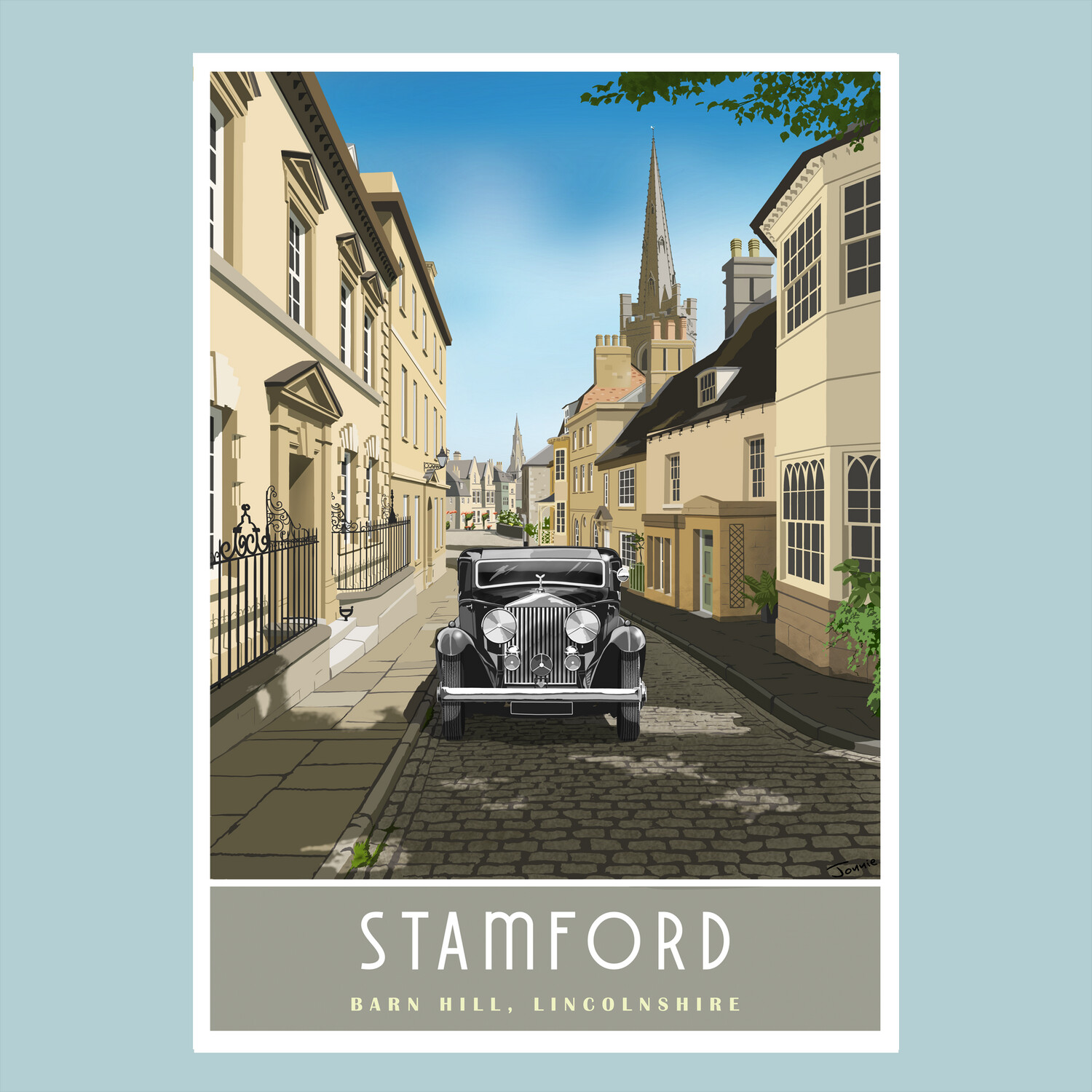 Stamford, Barn Hill, Lincolnshire (with Rolls Royce).