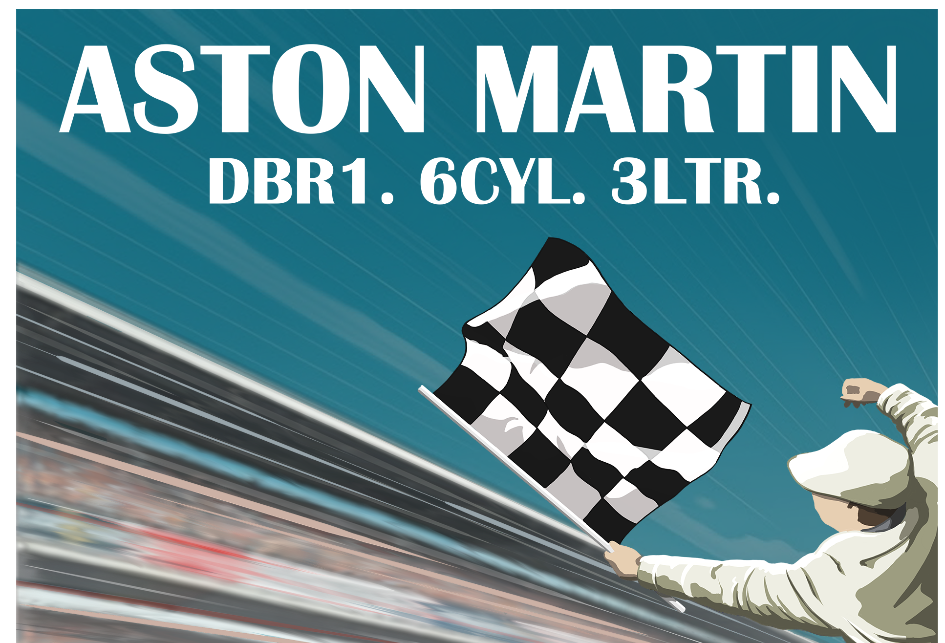 Aston Martin DBR1 Car Poster