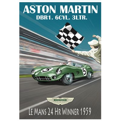 Aston Martin DBR1 Car Poster