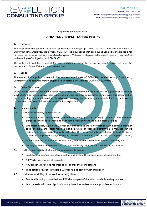 Social Media Policy