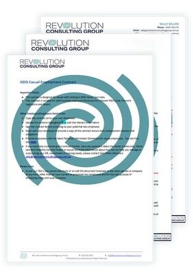 NDIS Bundle – Casual and Permanent Part-Time Employment Contracts