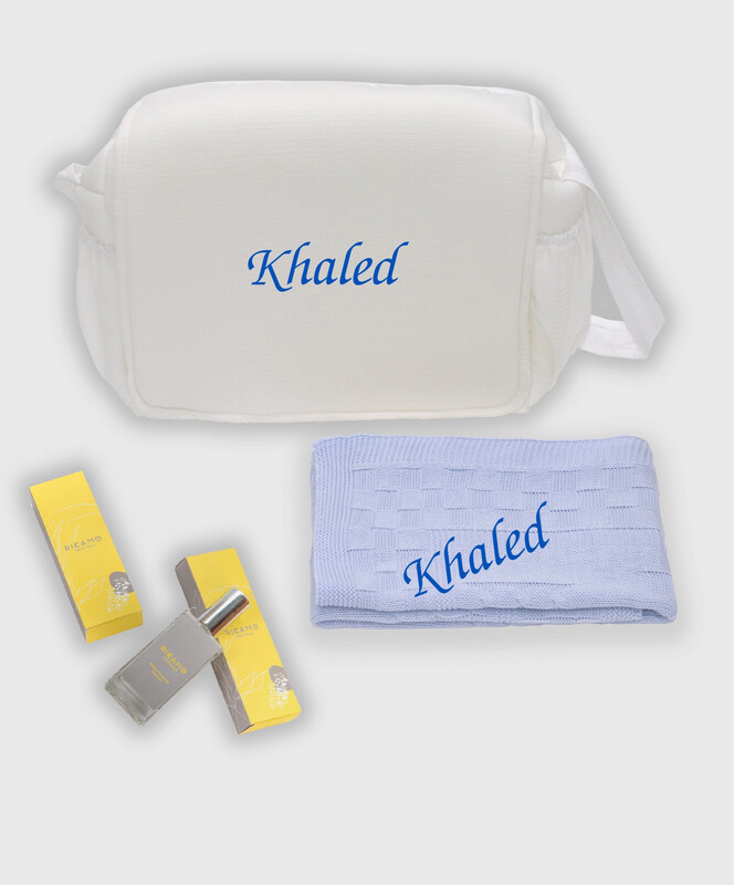 Bag With Blue Wool Blanket
