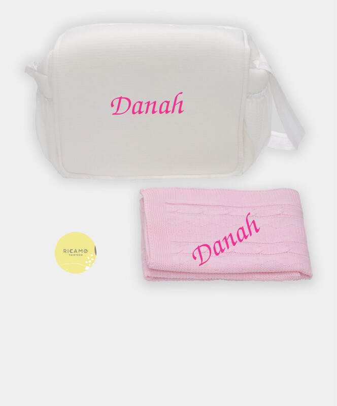Bag With Pink Wool Blanket
