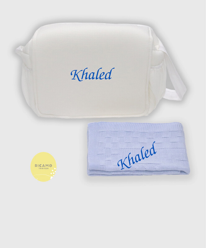 Bag With Blue Wool Blanket