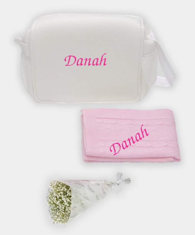 Bag With Pink Wool Blanket