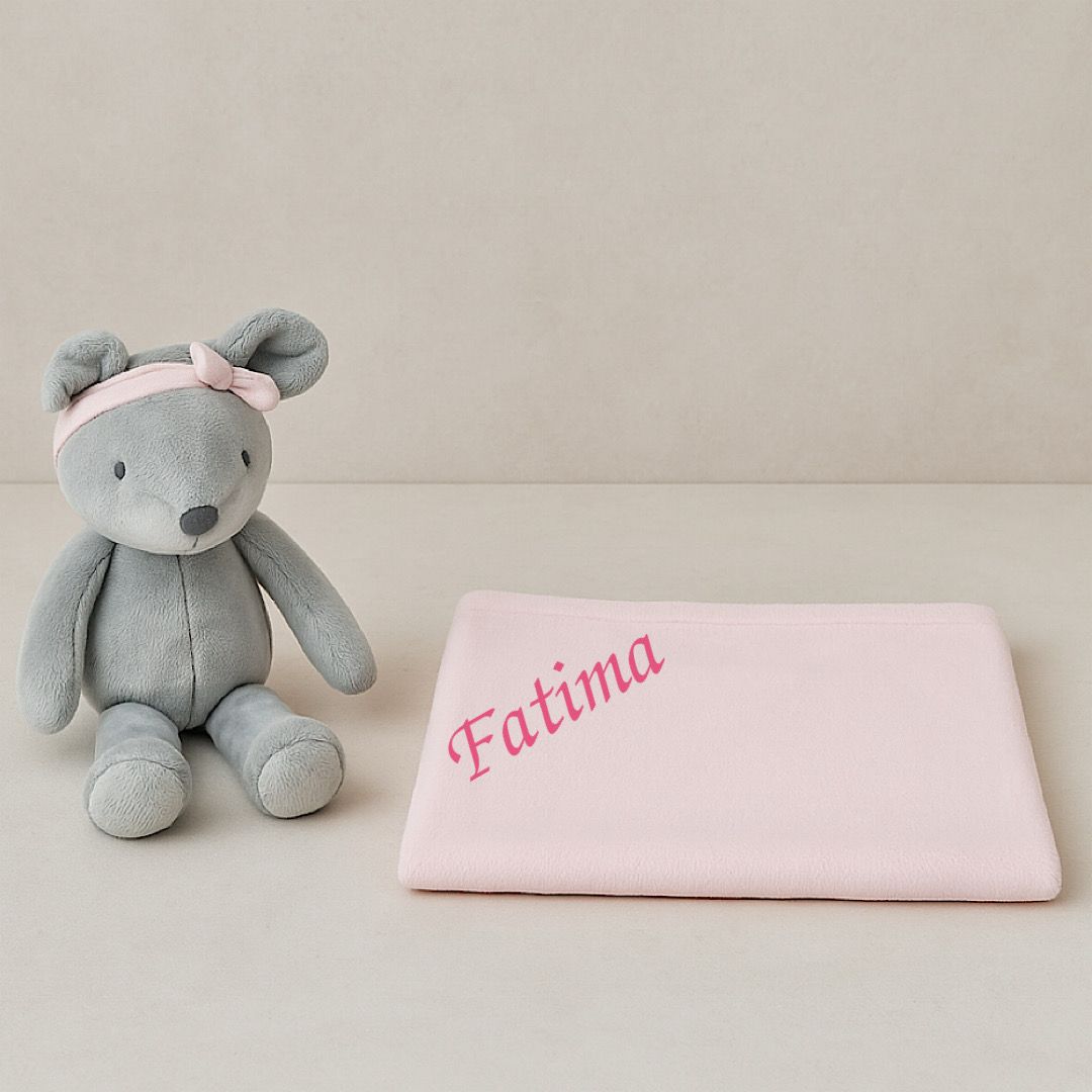 Blanket With Pink Cap