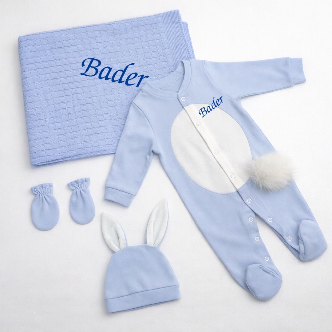 Baby Blue Rabbit Set