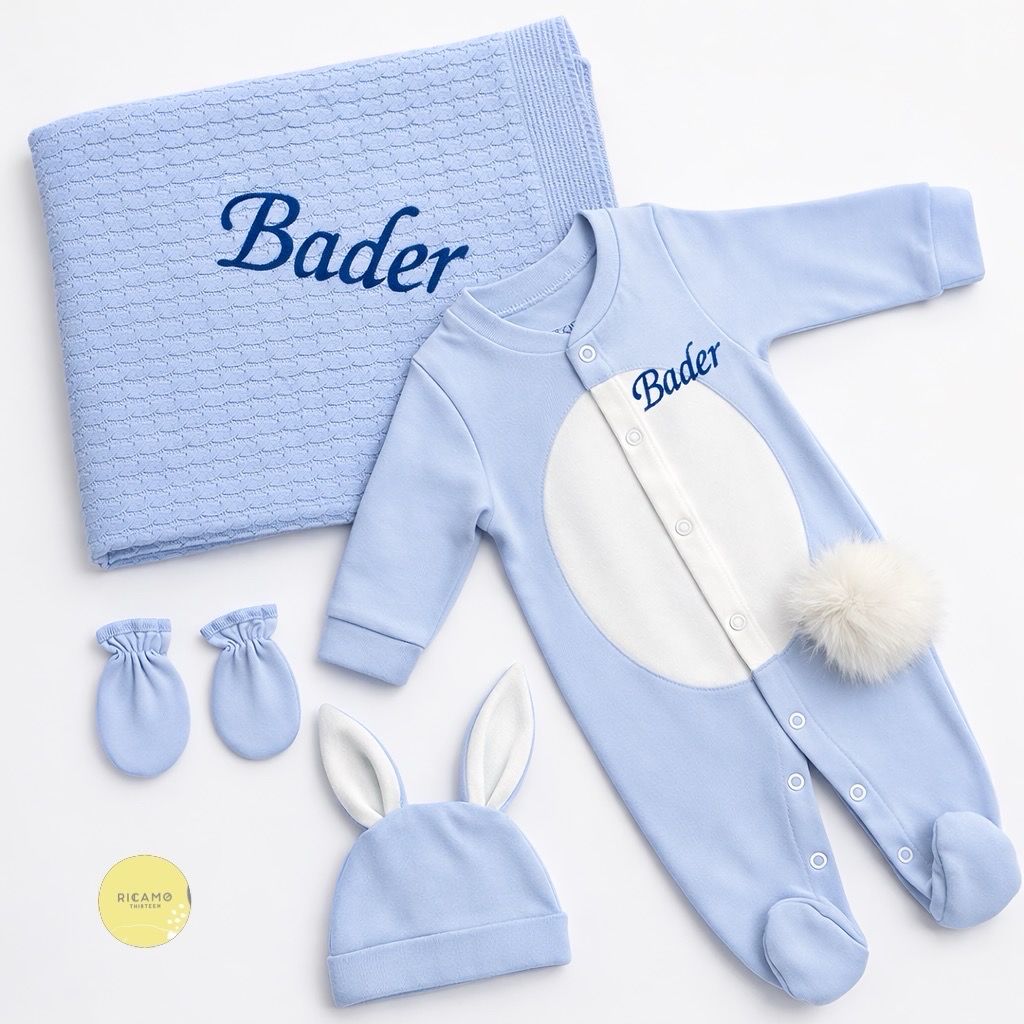 Baby Blue Rabbit Set
