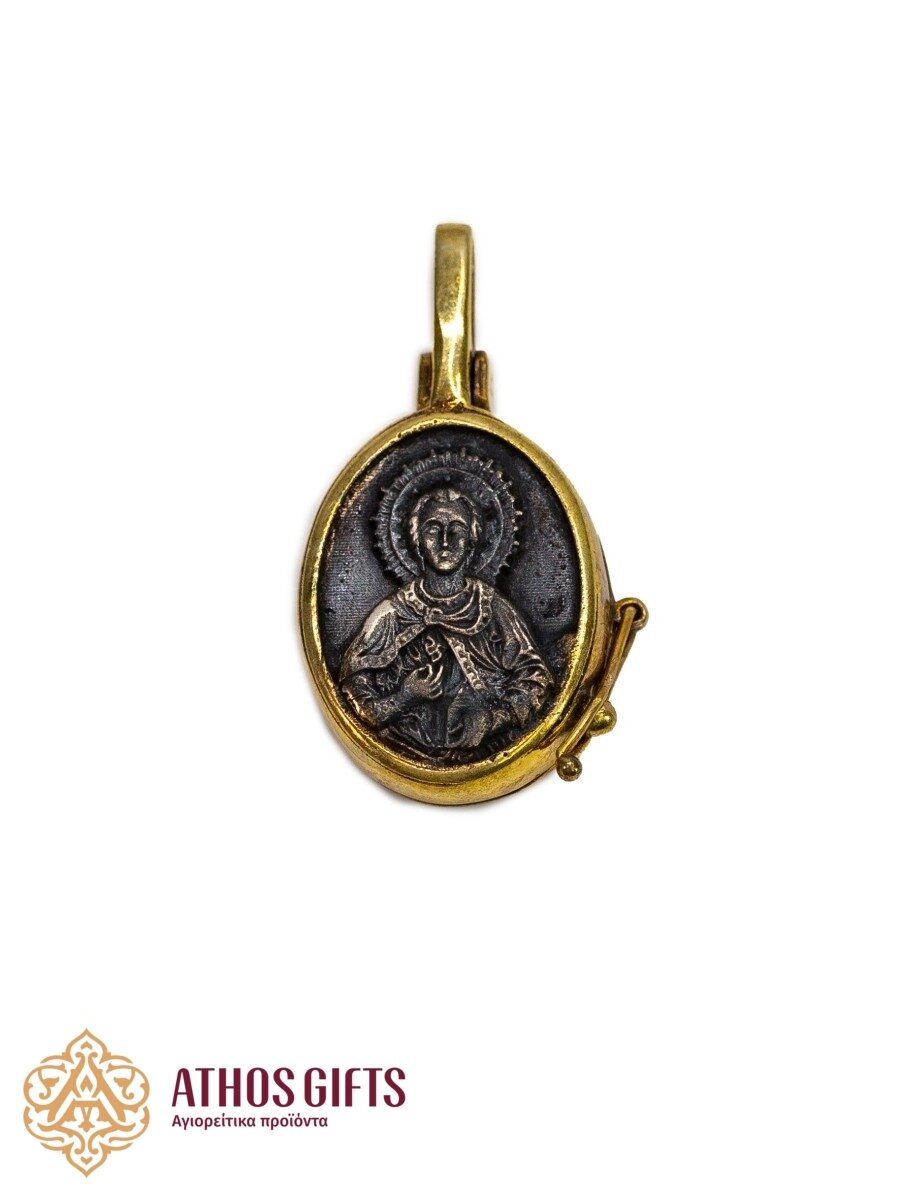 Saint Pantaleon silver pendant