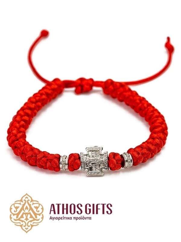 Braided bracelet with metal cross