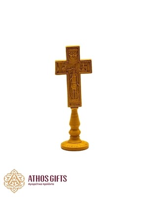 Handmade table cross from polyester