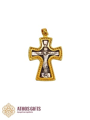 Sterling silver cross with gilding