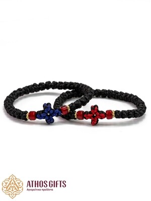 Handmade braided bracelet with cross