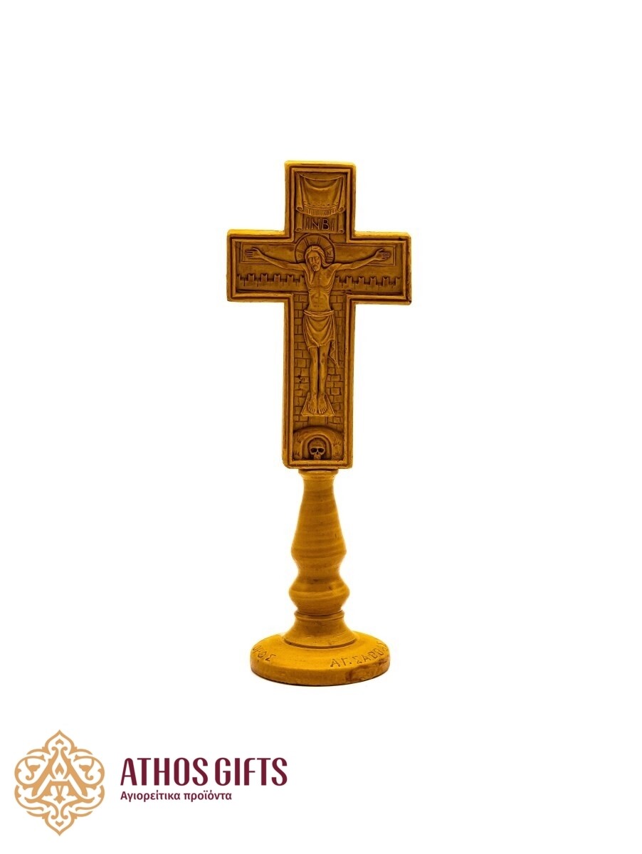 Handmade table cross from polyester