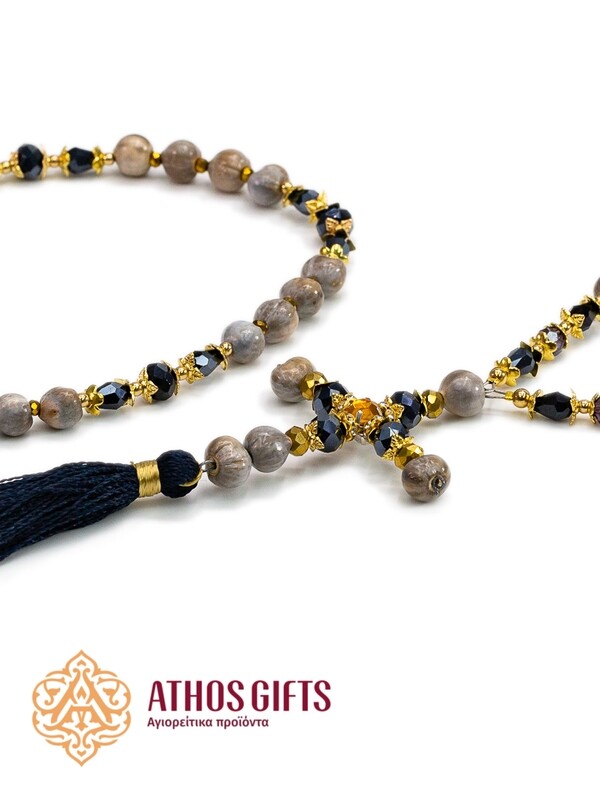 Tears of Virgin Mary and seed beads prayer rope 33 beads