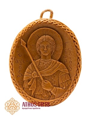 Saint George beeswax icon