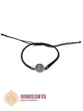 Braided bracelet with Saint Spyridon silver icon