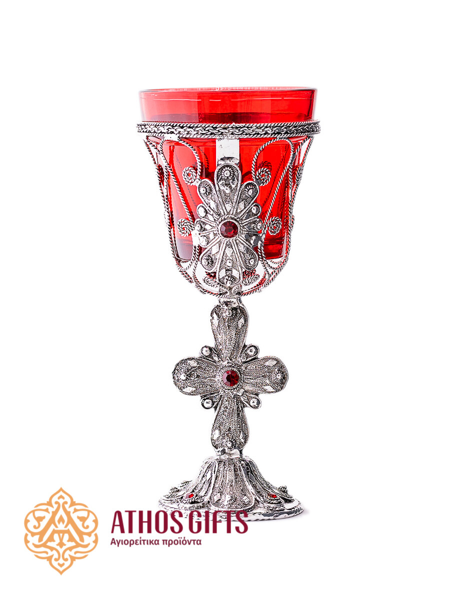 Large altar glass candle