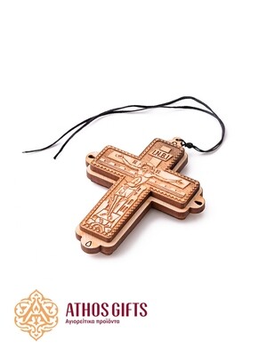 Wood cross for the car 10 cm