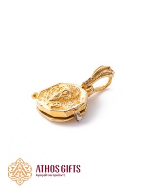 St. Spyridon silver locket 1 cm