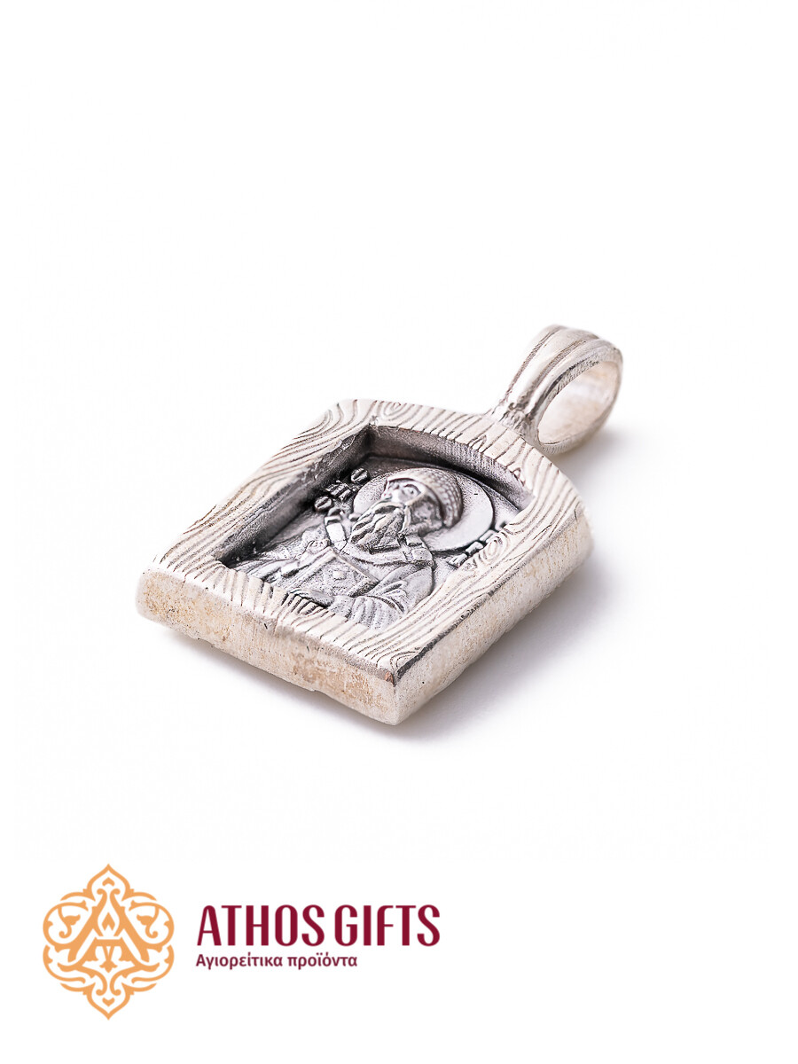St. Spyridon silver pendant 2,5 cm, Metal: Silver