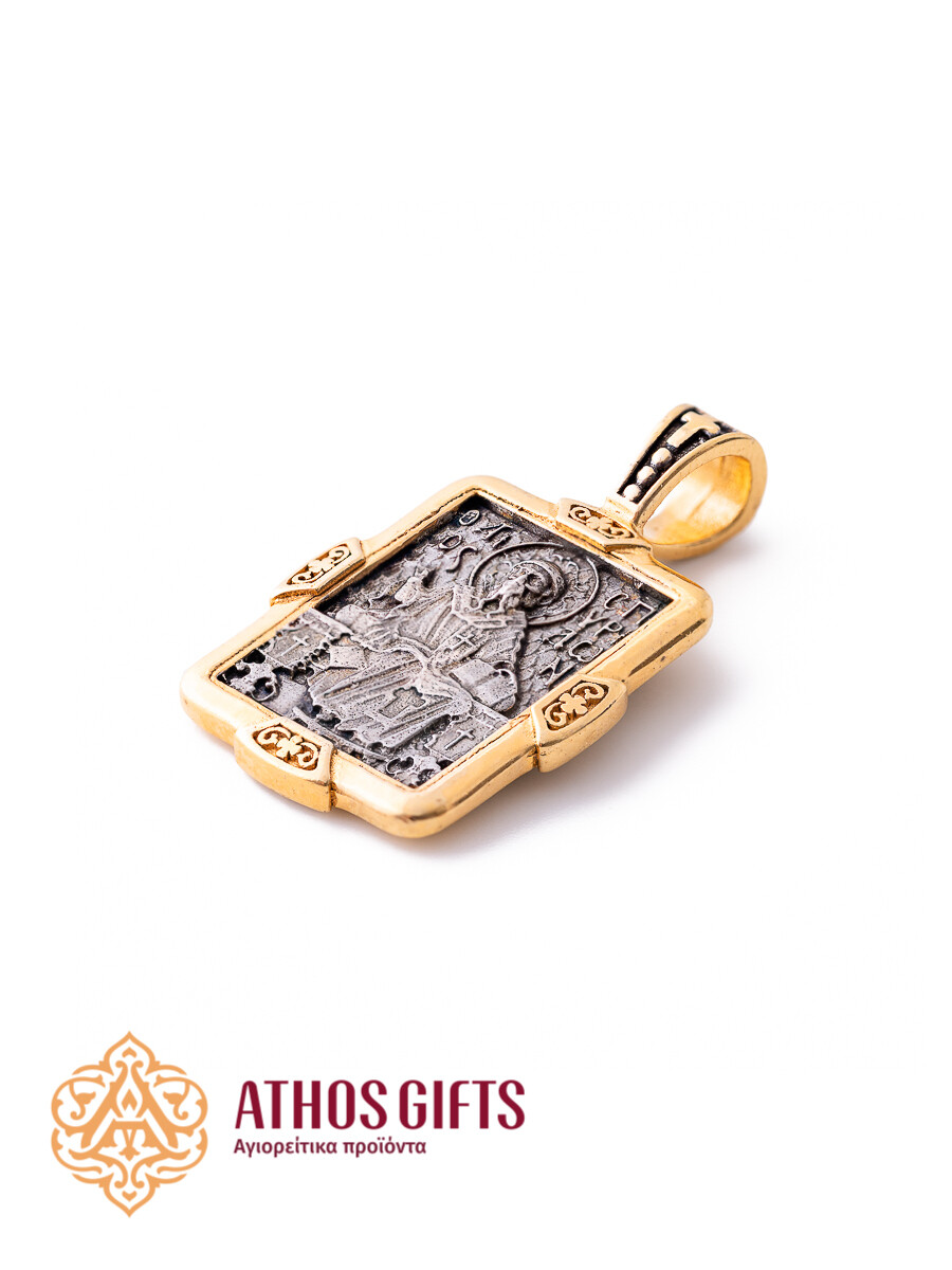 St. Spyridon silver pendant 3,2 cm