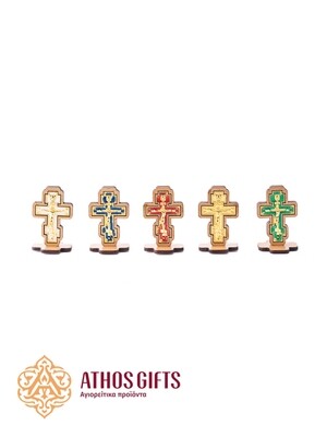 Wood and metal cross for the car 5,5 cm