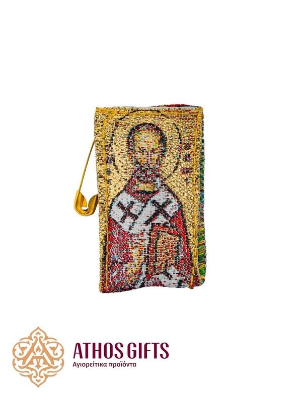 St. Nicholas/St. Spyridon fabric amulet