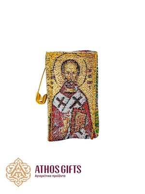 St. Nicholas/St. Spyridon fabric amulet