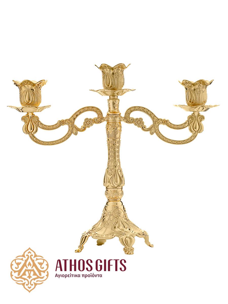 Gold Colored Candle Holder
