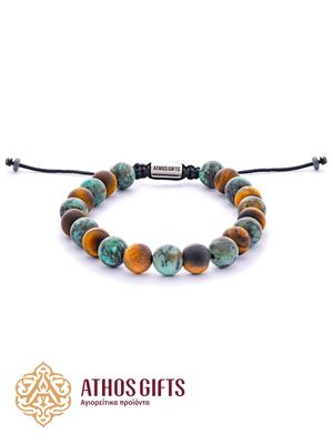 African Turquoise &amp; Tiger&#39;s Eye Bracelet
