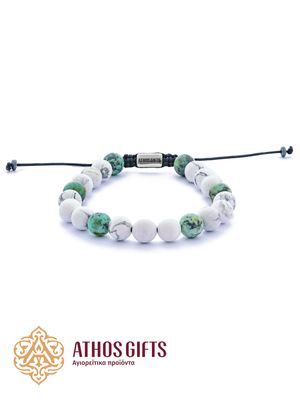 Howlite &amp; Αfrican Τurquoise Bracelet