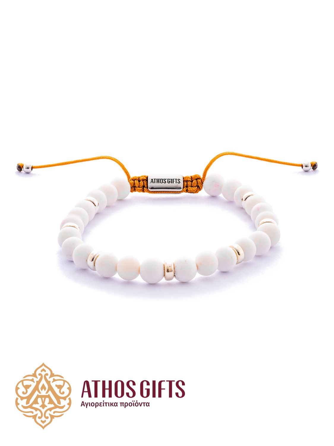 White Onyx Bracelet with Silver