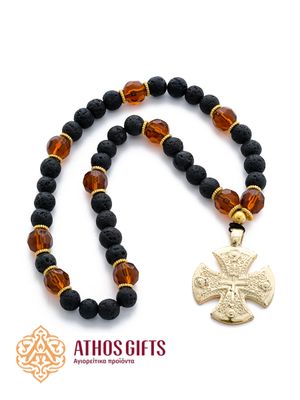 Volcanic Lava prayer rope 33 beads