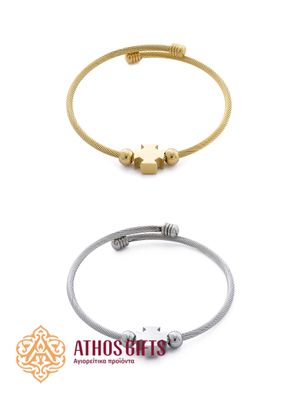 Stainless Steel Bracelet with Cross