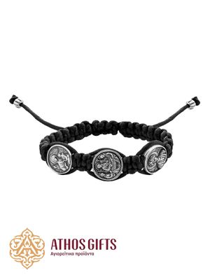 Braided bracelet with 3 icons