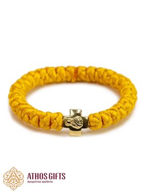 Handmade braided bracelet with cross