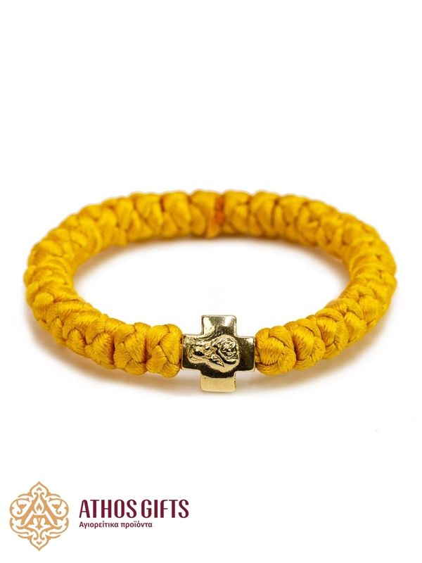 Handmade braided bracelet with cross