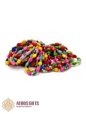 Orthodox Athonite wooden bracelets with a cross and beads, handmade by the monks of Mount Athos.