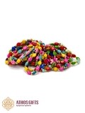Wooden kids bracelet with seed beads and cross