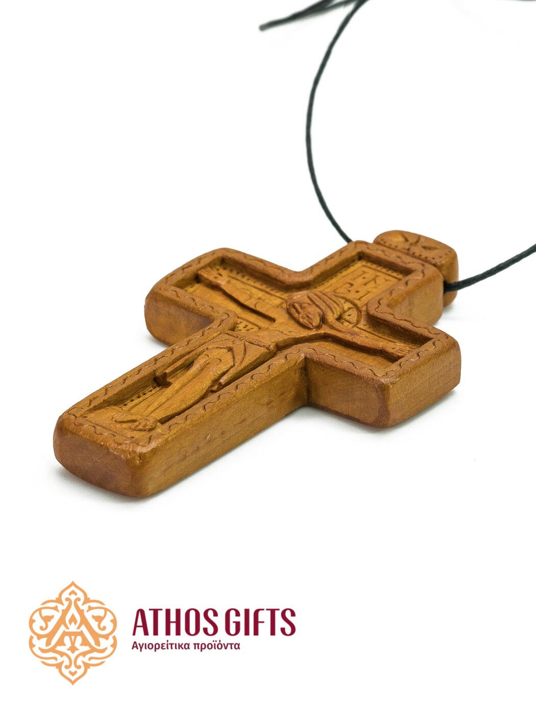 Handmade wooden neck cross, Wood: Light wood