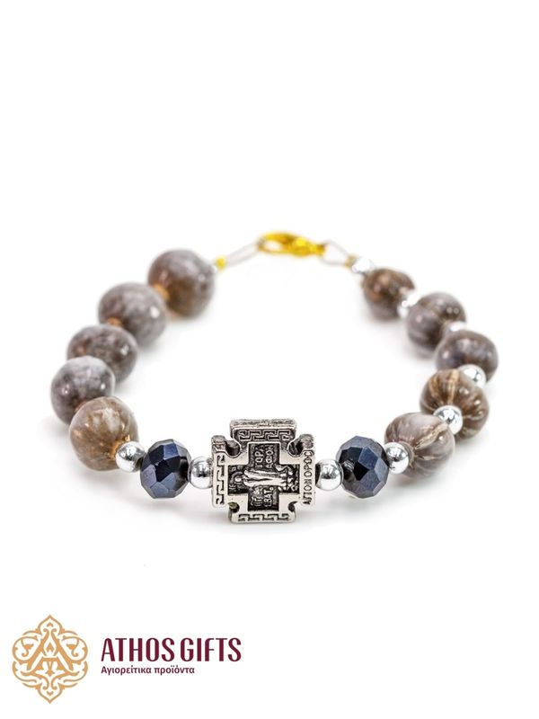 “Tears of the Mother of God” bracelet with black seed beads
