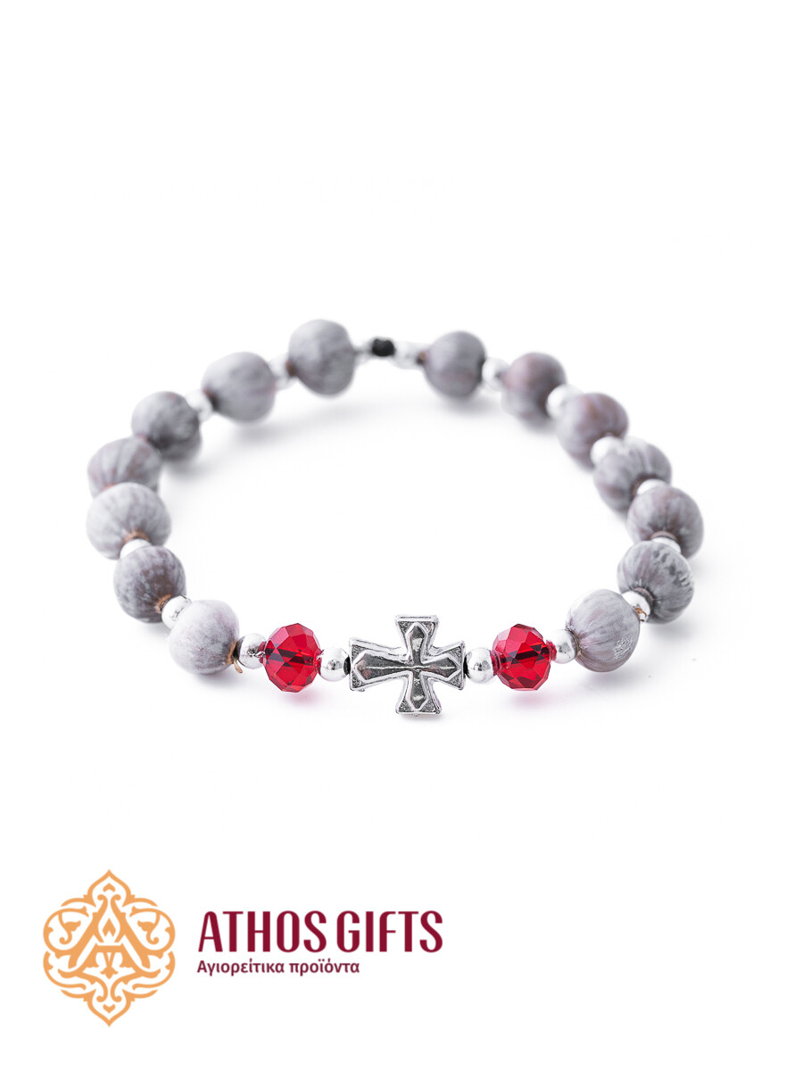 Tears of Virgin Mary bracelet with seed beads, Color: Red