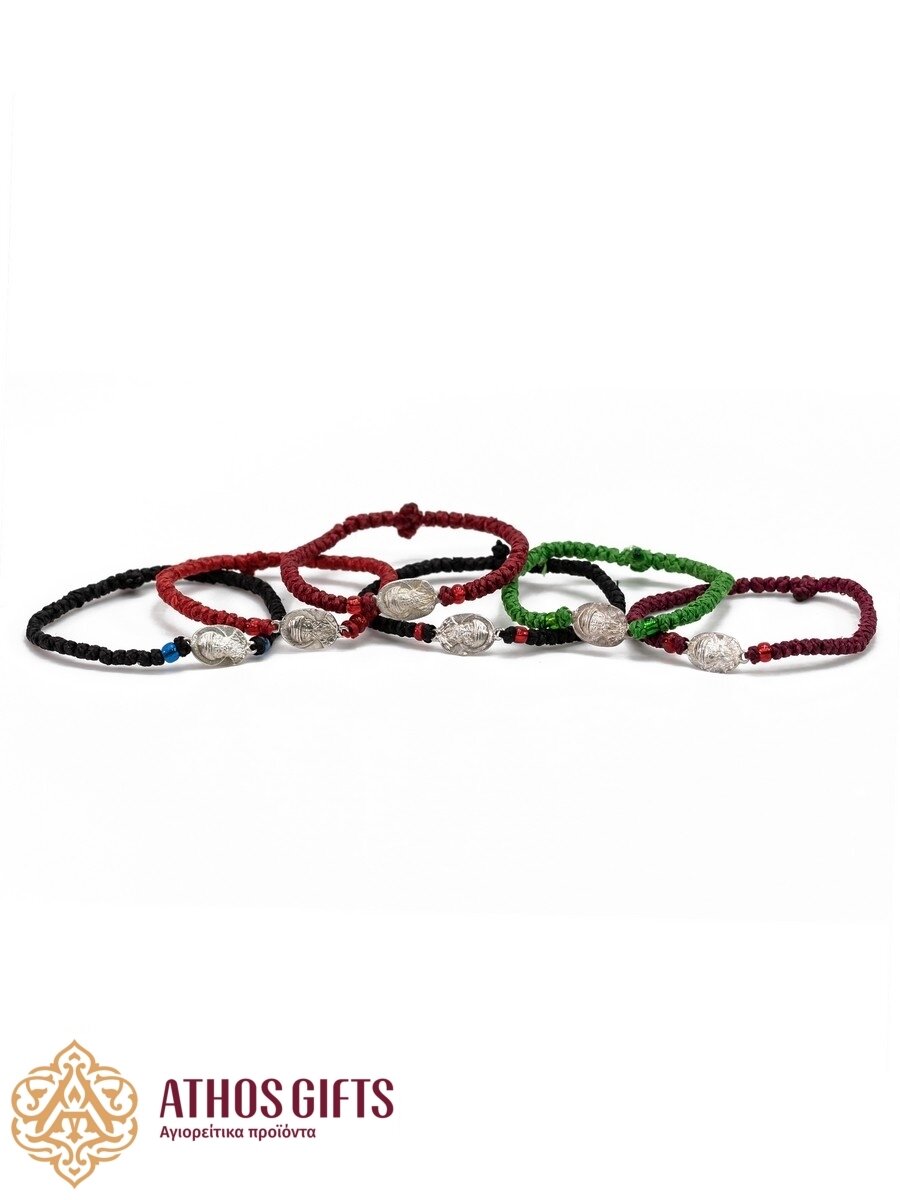 Handmade bracelets with an icon of Saint Spyridon of Trimythous.