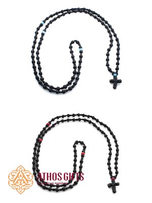 Handmade woven prayer rope with 100 knots.