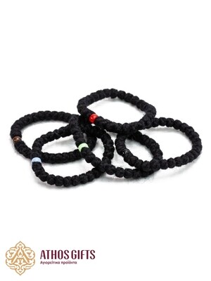 Orthodox braided bracelets with beaded inlay