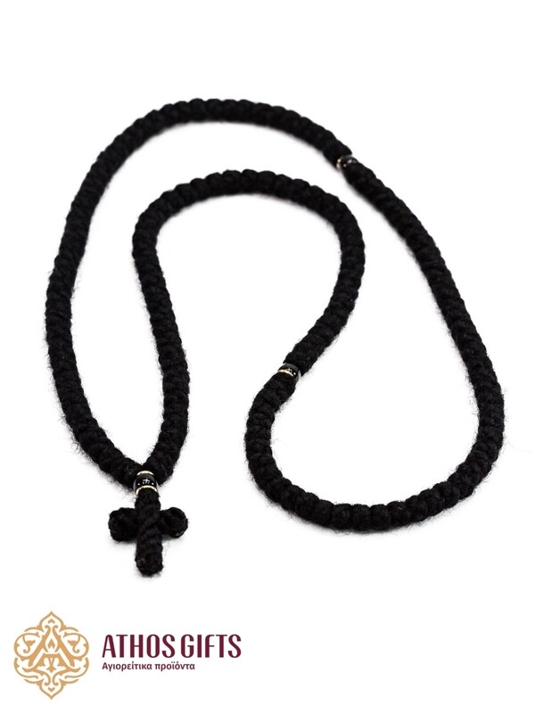 Handmade woven prayer rope with 150 knots.